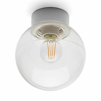 achter waarschijnlijkheid Aanvrager Plafondlamp 180mm 75W bol glas (helder) - DeJaren30Fabriek.nl