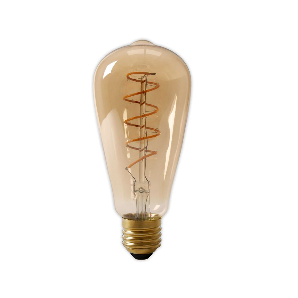 erts opwinding bijvoorbeeld Calex LED Filament Edison St64 4W E27 Goud Dimbaar - DeJaren30Fabriek.nl