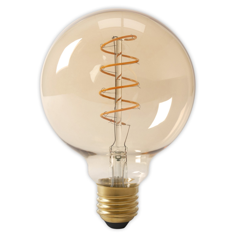 Raad eens Persoonlijk Voorbeeld Calex LED Filament Globelamp G125 4W E27 Goud Dimbaar - DeJaren30Fabriek.nl